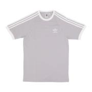 Grijze 3-Stripes Tee Crew-Neck Shirt Adidas , Gray , Heren