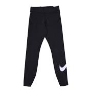 Essentiële Legging met Swoosh Logo Print Nike , Black , Dames