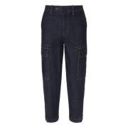 Cargo Pocket Blauwe Broek Pinko , Blue , Dames