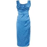 Ocean Blue Veiligheidsspeld Jurk Vivienne Westwood , Blue , Dames