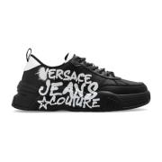 Sneakers met logo Versace Jeans Couture , Black , Heren