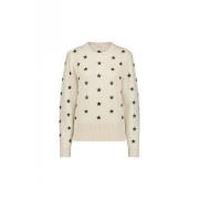 Sterrenprint Crème Pullover Fabienne Chapot , Beige , Dames