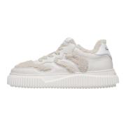 Leather and wool sneakers Laura 2 Voile Blanche , White , Dames