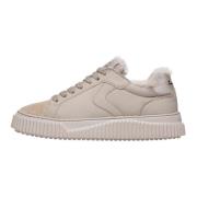 Leather and suede sneakers Lipari FUR Voile Blanche , Gray , Dames