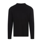 Kasjmier Crew Neck Zwarte Trui Vince , Black , Heren