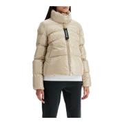 Kristal Nylon Donsjas Pinko , Beige , Dames