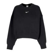 Cropped Crewneck Sweatshirt Phoenix Fleece Nike , Black , Dames