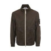 Gerecyclede Katoenmix Blouson Jas Stone Island , Gray , Heren