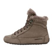 Suede and wool ankle sneakers Vancouver FUR Candice Cooper , Gray , Da...