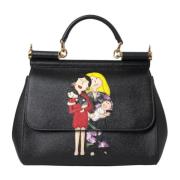 Familie Patch Top Handtas Dolce & Gabbana , Black , Dames