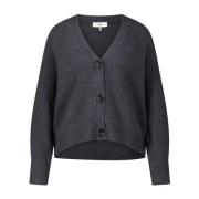 Moderne V-hals Cardigan Cinque , Gray , Dames