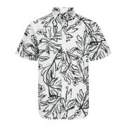 Bloemen korte mouw overhemd Jack & Jones , White , Heren