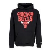 Chicago Bulls Script Hoodie Zwart/Rood New Era , Black , Heren