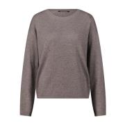 Alpaca Mix Pullover met Strass Details Luisa Cerano , Gray , Dames