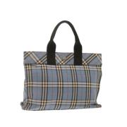 Pre-owned Canvas handbags Burberry Vintage , Blue , Dames