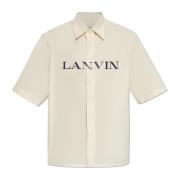 Shirt met logo Lanvin , Beige , Heren