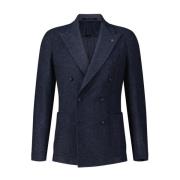 Elegant Wollen Blazer Tagliatore , Blue , Heren