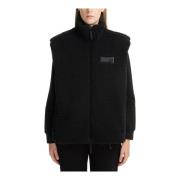 Omkeerbare Ritsvest Effen Logo Emporio Armani EA7 , Black , Dames