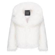 Stijlvolle Faux Fur Jassen Pinko , White , Dames