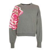 Pailletbloem Sweatshirt Essentiel Antwerp , Gray , Dames