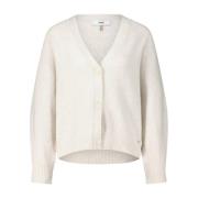 Moderne V-hals Cardigan Cinque , Beige , Dames