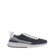 Blauw/Grijs/Wit Panelled Platte Schoenen Brunello Cucinelli , Multicol...