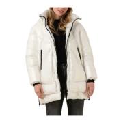 Gewatteerde Jas Eugenie Mid Parelmoer Canadian Classics , White , Dame...