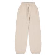 Sportieve Zijde Kasjmier Broek Laneus , Beige , Dames