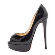 Pre-owned Leather heels Christian Louboutin Pre-owned , Black , Dames