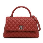 Pre-owned Leather chanel-bags Chanel Vintage , Red , Dames