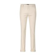 Klassieke Chino Broek met Zakken en Riemlussen Dondup , Beige , Heren