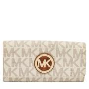 Pre-owned Coated canvas wallets Michael Kors Pre-owned , White , Dames