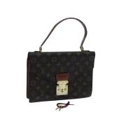 Pre-owned Canvas handbags Louis Vuitton Vintage , Black , Dames