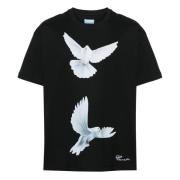 Vrijheid Duif Zwart T-shirt 3.Paradis , Black , Heren