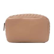 Pre-owned Leather pouches Bottega Veneta Vintage , Beige , Dames