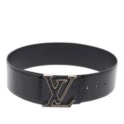 Pre-owned Leather belts Louis Vuitton Vintage , Black , Dames