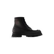 Pre-owned Leather boots Alexander McQueen Pre-owned , Black , Heren