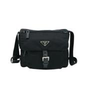 Pre-owned Nylon shoulder-bags Prada Vintage , Black , Dames