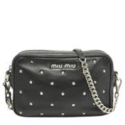 Pre-owned Leather shoulder-bags Miu Miu Pre-owned , Black , Dames