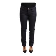 Donkerblauwe Skinny Jeans met Logo Ermanno Scervino , Blue , Dames