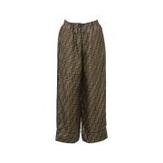 Pre-owned Silk bottoms Fendi Vintage , Brown , Dames