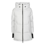 Stijlvolle Jas met Zijdelingse Split Herno , White , Dames