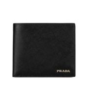 Pre-owned Leather wallets Prada Vintage , Black , Dames