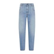 Op Maat Gemaakte Denim Jeans Kiton , Blue , Dames