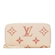 Pre-owned Leather wallets Louis Vuitton Vintage , Beige , Dames