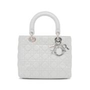 Pre-owned Leather dior-bags Dior Vintage , White , Dames