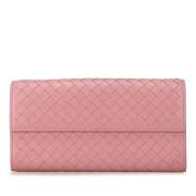 Pre-owned Leather wallets Bottega Veneta Vintage , Pink , Dames