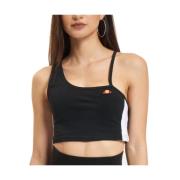 Crop Top Shirts Ellesse , Black , Dames