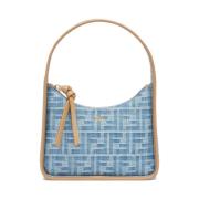 Blauwe Leren Schoudertas Fendi , Blue , Dames