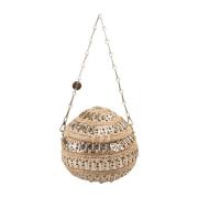 Bal Schouder Tas Bruin Raffia Metaal Paco Rabanne , Brown , Dames